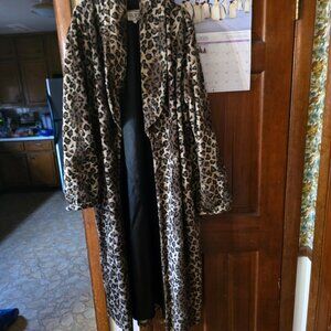 Floor length  Leppard print coat